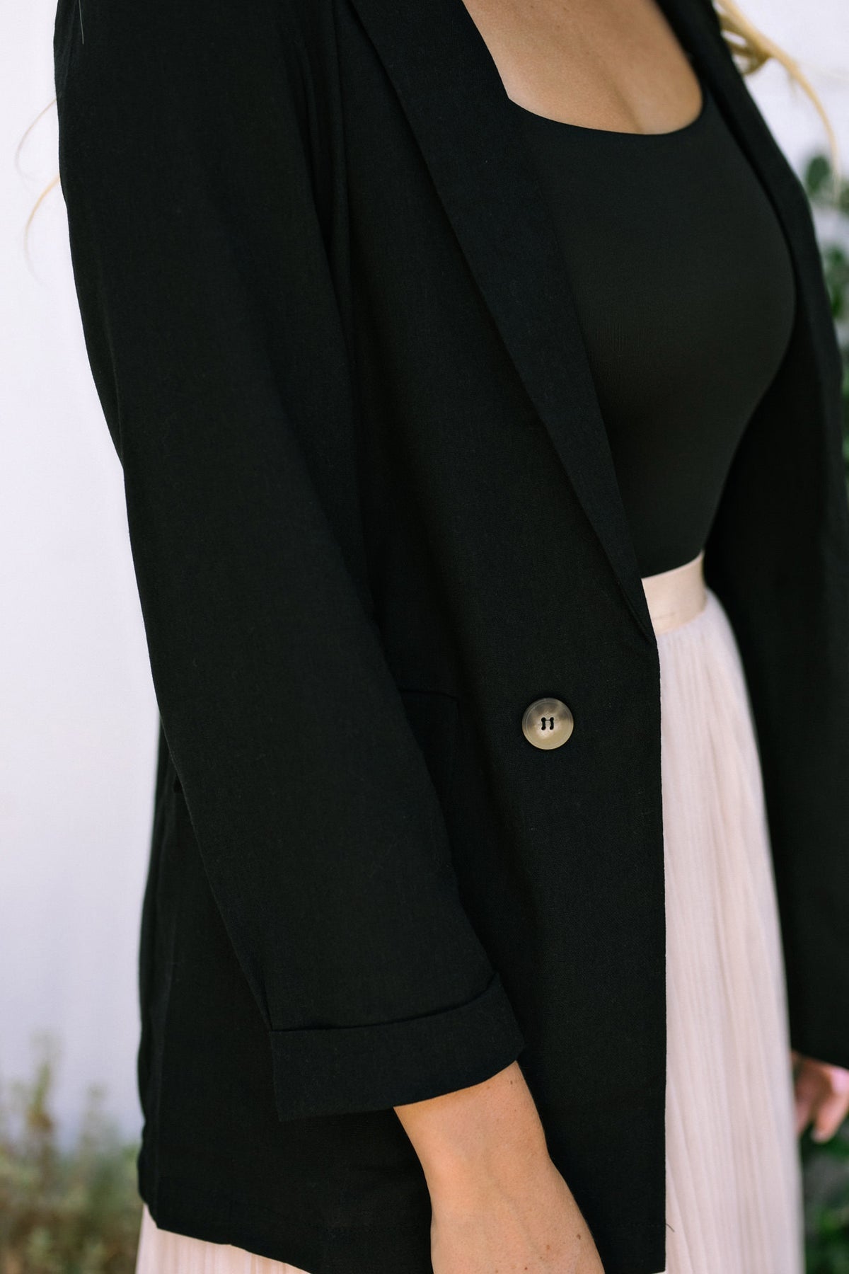 Blazer Elegante de Manga 3/4 - Ideal para Capas