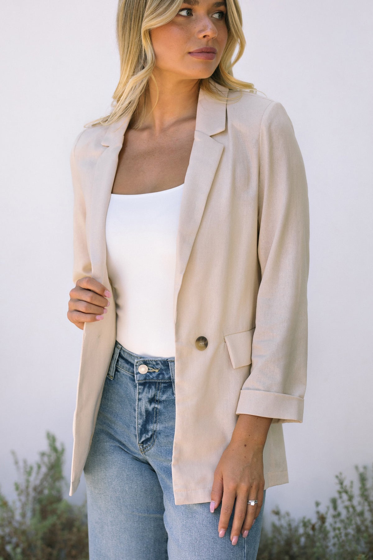 Blazer Elegante de Manga 3/4 - Ideal para Capas