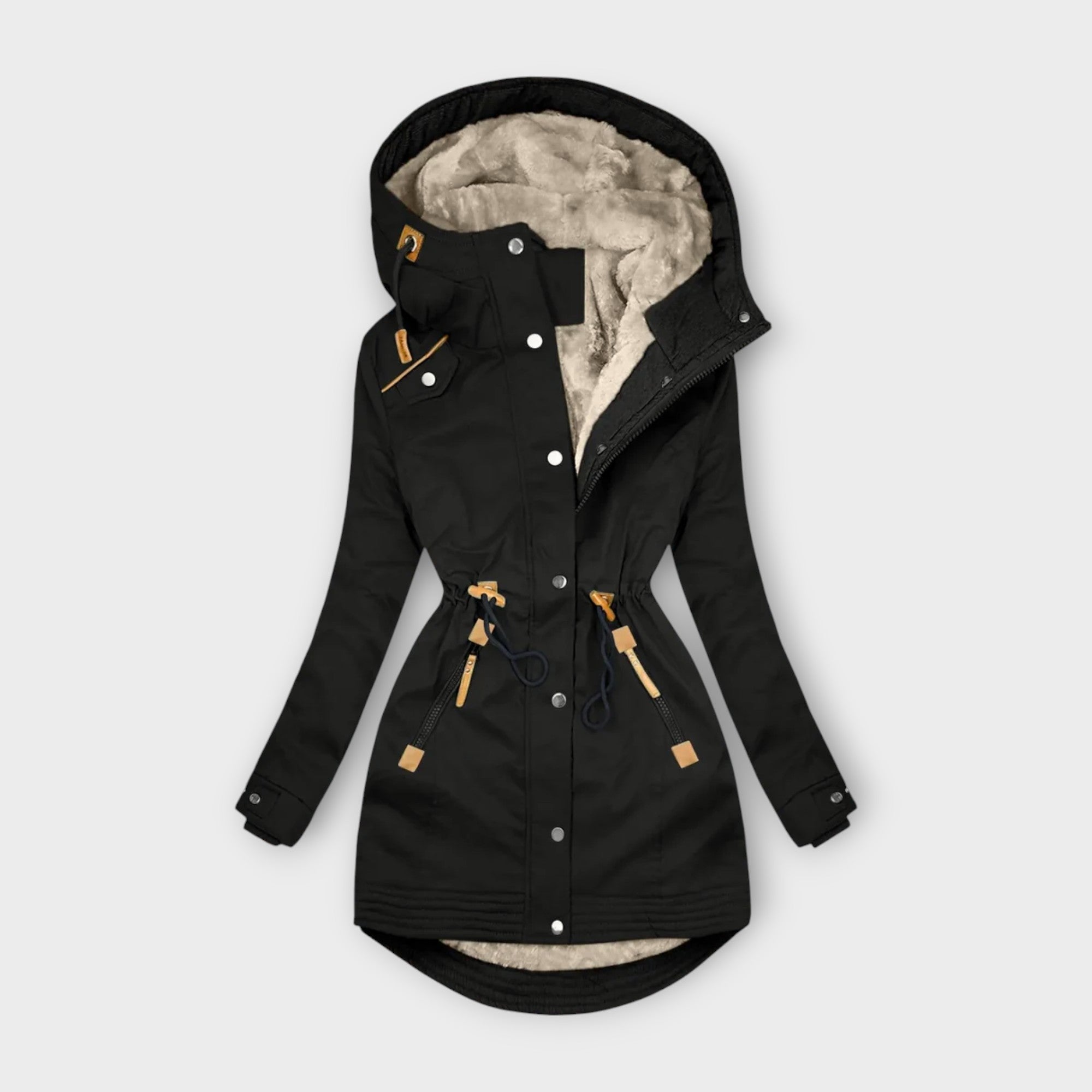 Parka cálida de invierno para mujer con diseño elegante