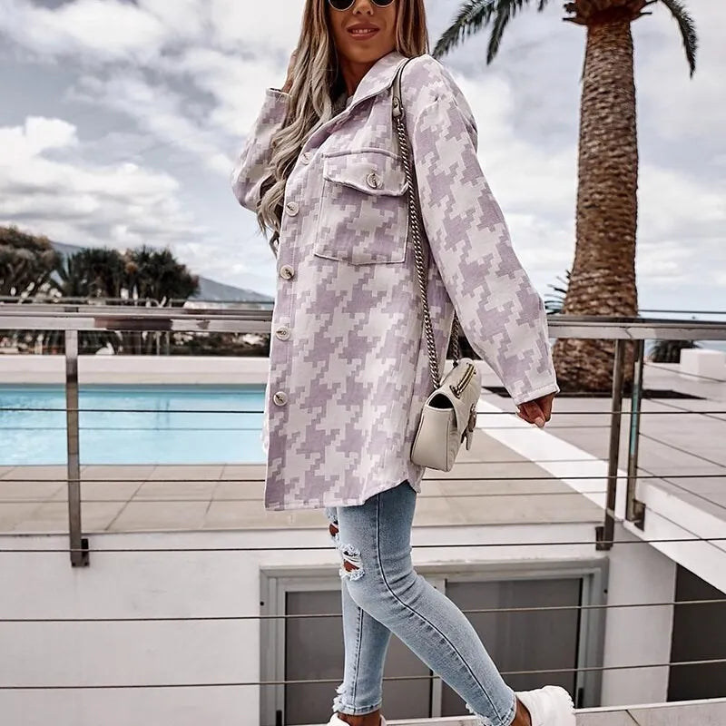 Elegante Trench Coat de Mujer para Otoño e Invierno | Chaqueta Informal de Manga Larga con Cuello Descubierto