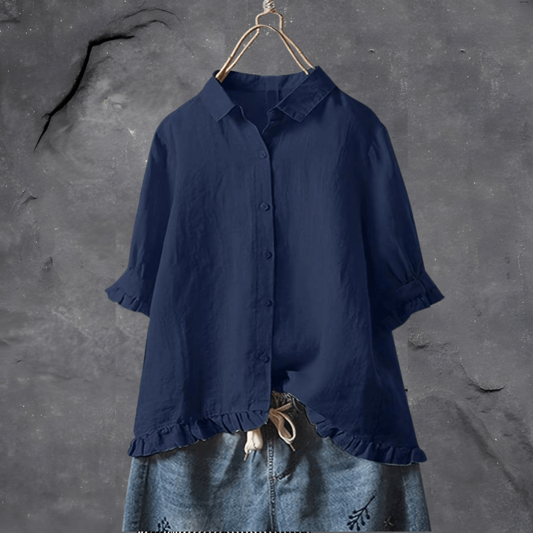 Blusa femenina sofisticada con diseño elegante y moderno