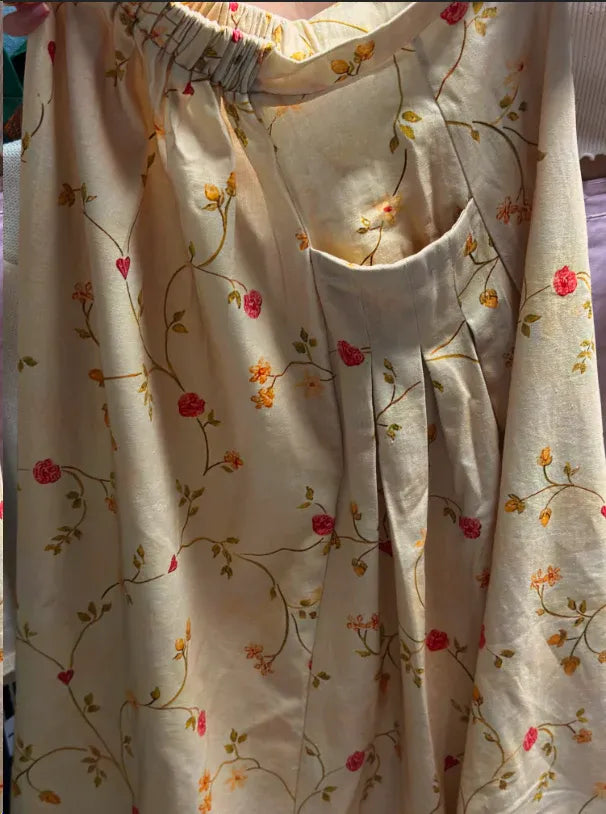 Lea - Falda de bolsillo Retro Floral Art para mujer