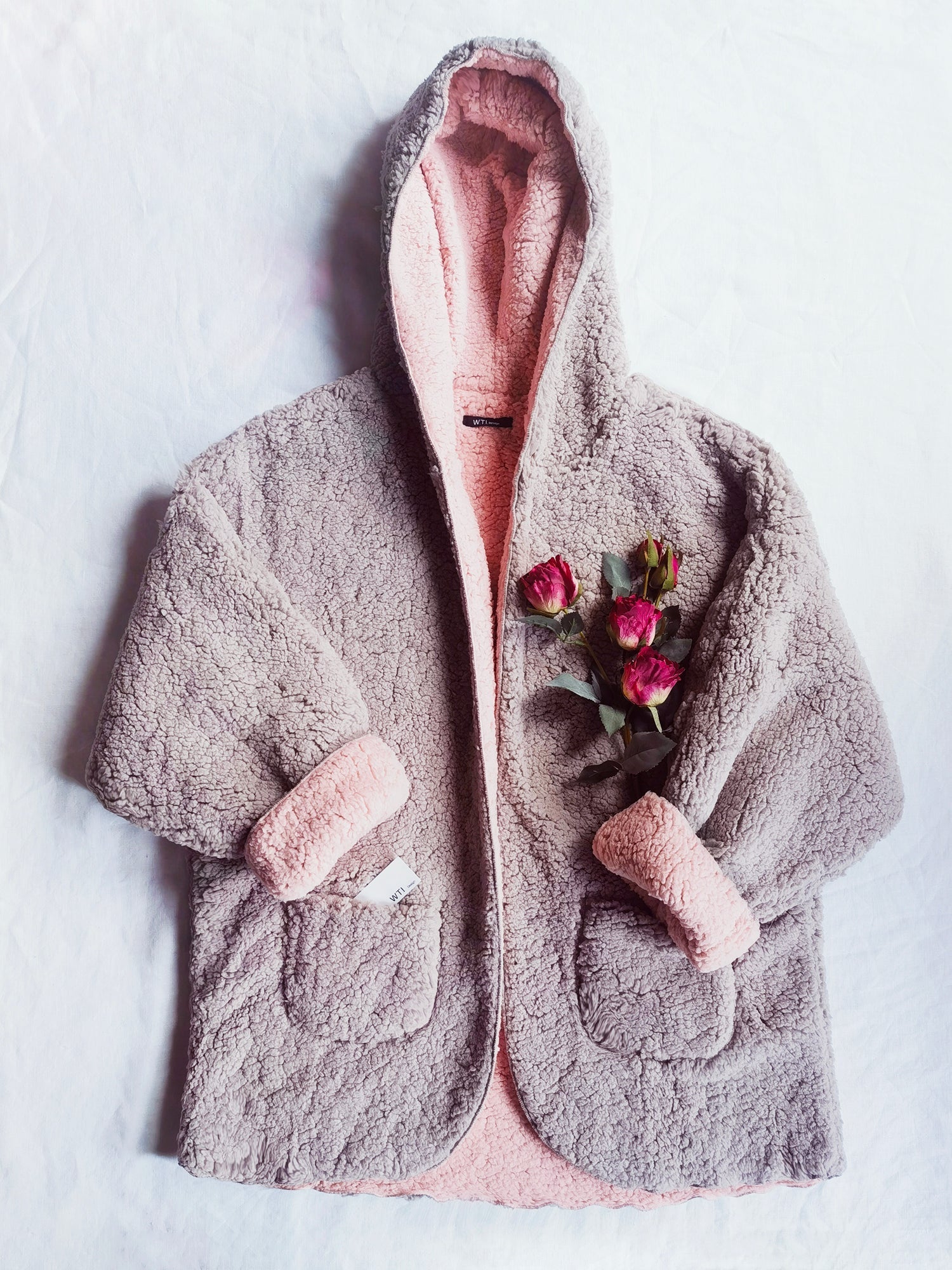 Chaqueta de Sudadera Grande y Suave Reversible