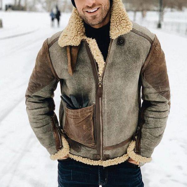 Chaqueta de Invierno para Hombre con Bolsillos Prácticos