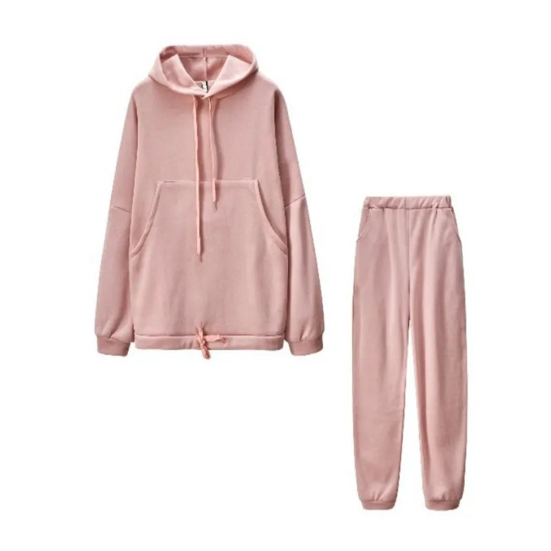Moderno conjunto de dos piezas liso de manga larga