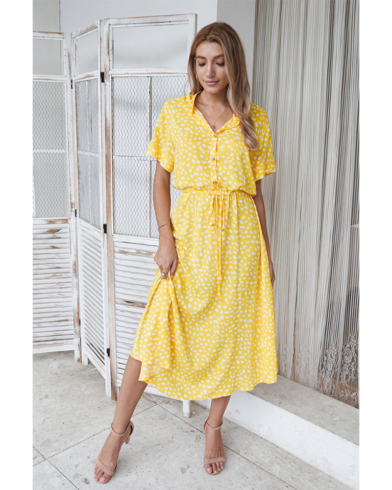 Vestido de Verano Casual con Estampado de Lunares