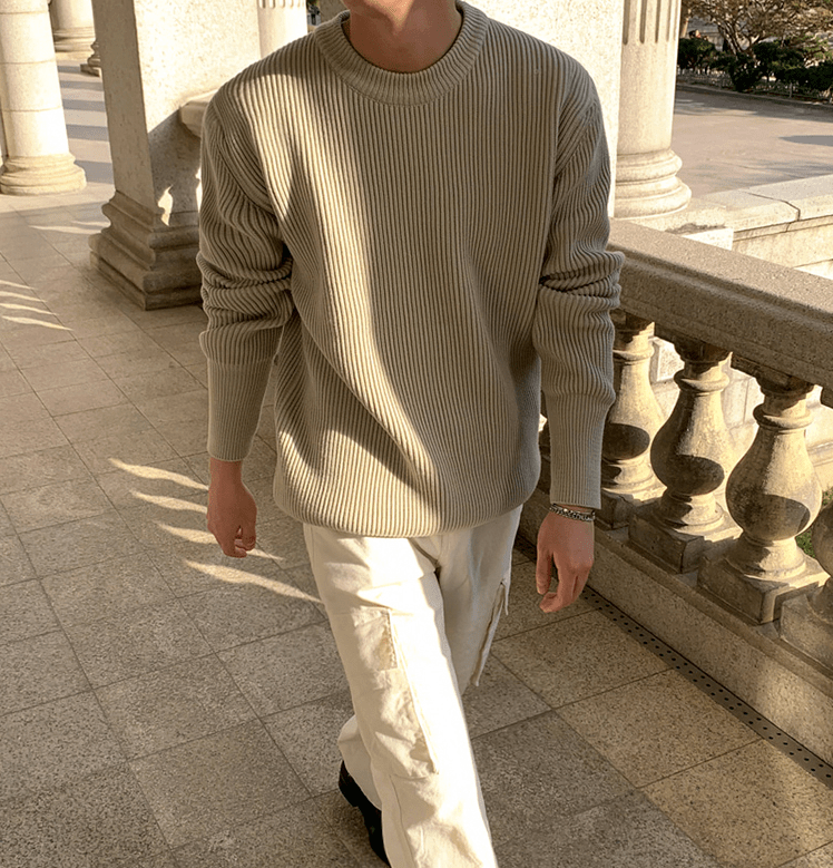 Suéter de Cuello Redondo para Hombres - Confortable y Elegante
