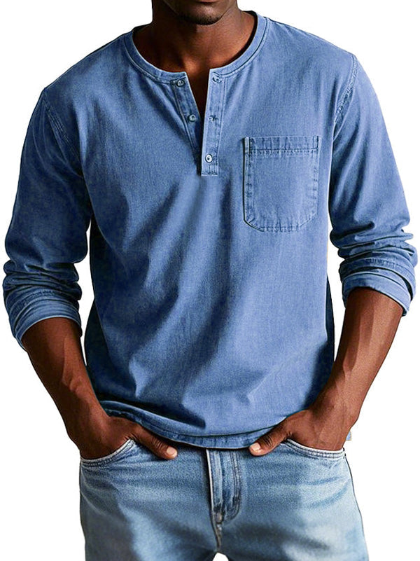Camisa de manga larga para hombre estilo informal y versátil