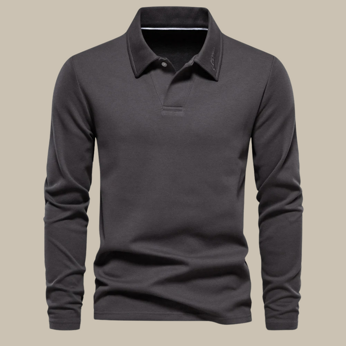 Polo de manga larga para hombre con estilo actual y versátil