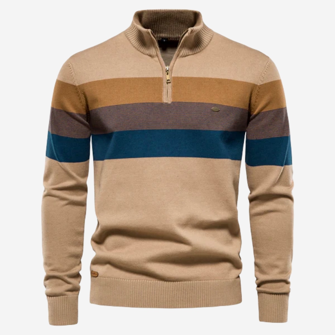 Sudadera de hombre con cremallera parcial y mangas largas ideal para uso diario
