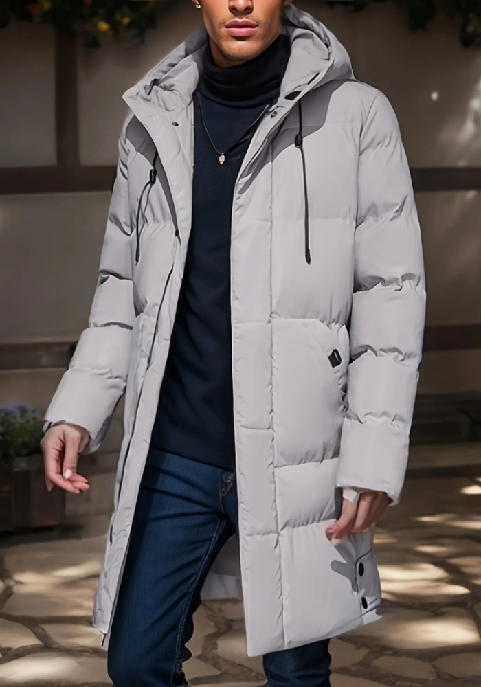 Abrigo de invierno para hombre con diseño moderno y elegante