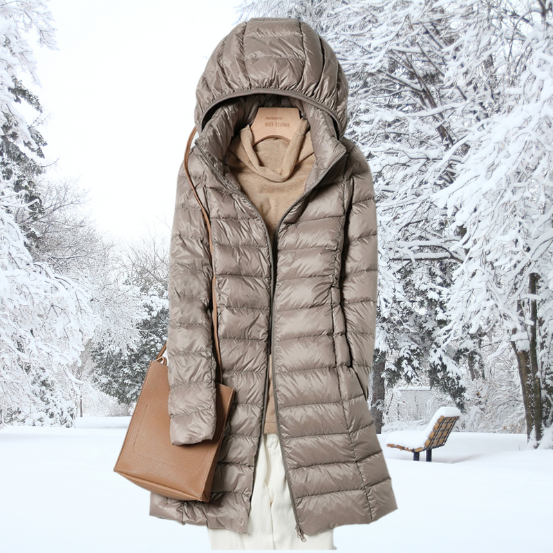 Abrigo elegante y funcional para mujer en invierno