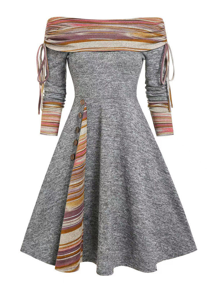 Vestido elegante con dobladillo ancho: estilo para la mujer moderna
