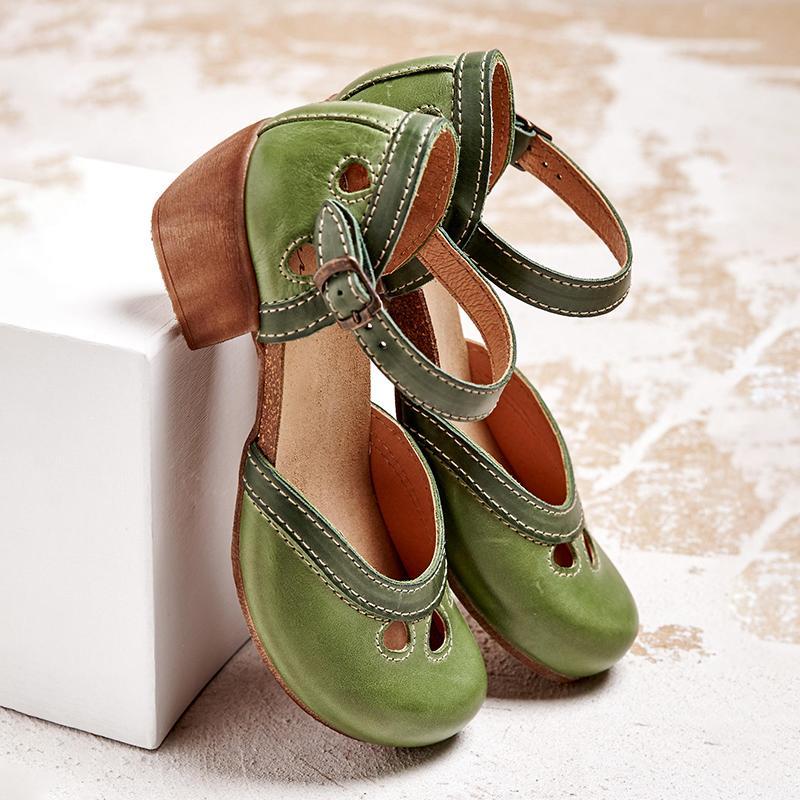 Sandalias Elegantes de Mujer con Tacón Bajo