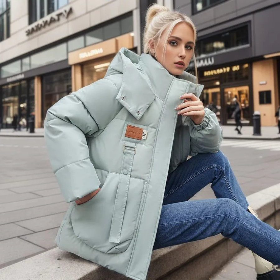 Chaqueta de invierno para mujer con diseño moderno y cómodo