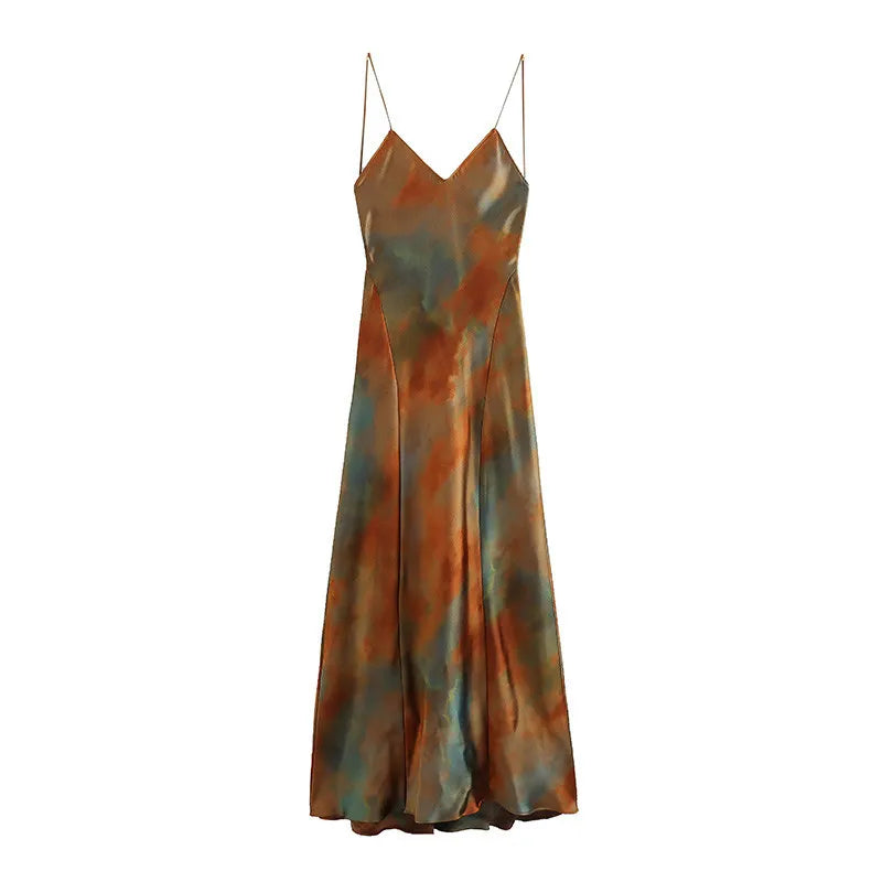 Vestido largo elegante para eventos de noche con espalda descubierta