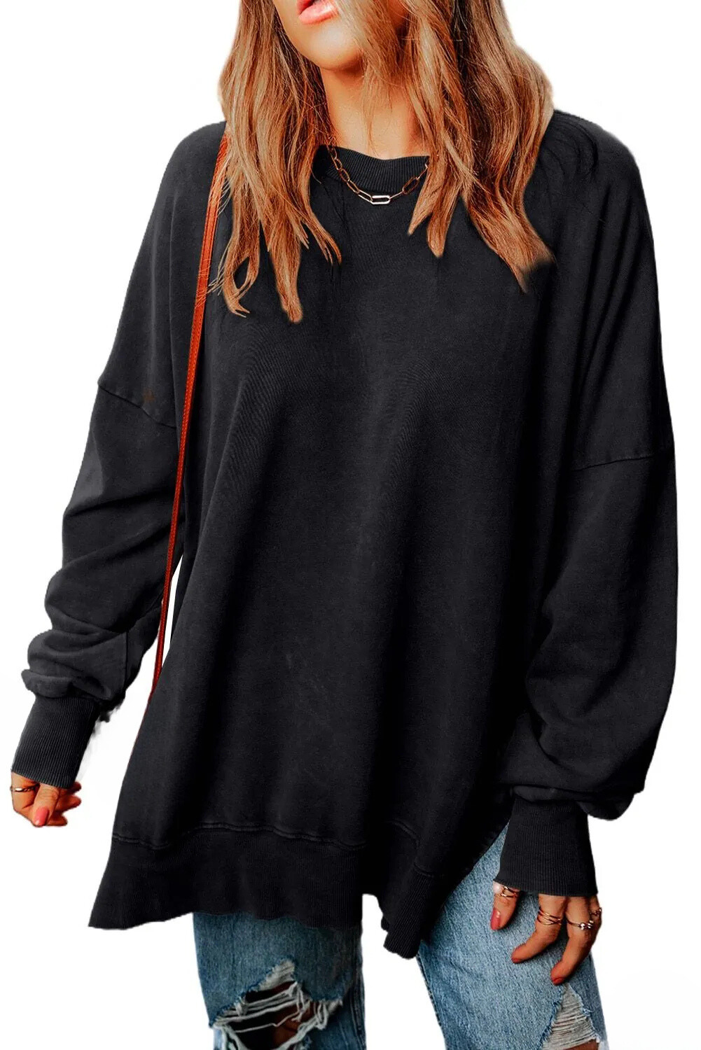 Sudadera para Mujer con Diseño Moderno y Abertura Lateral