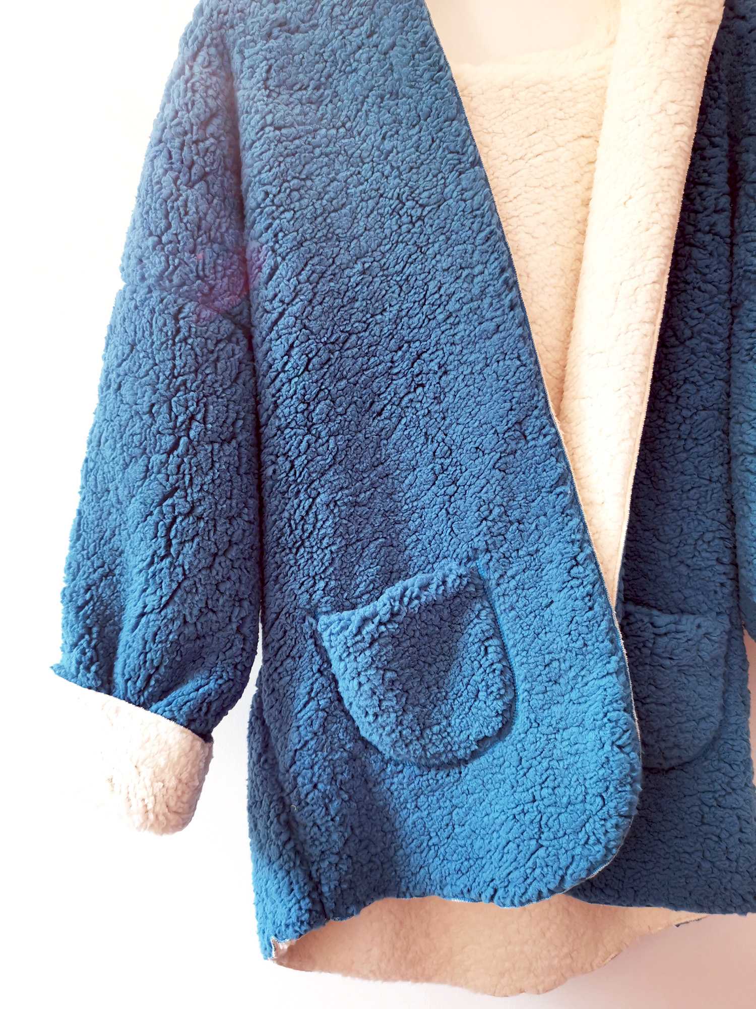 Chaqueta de Sudadera Grande y Suave Reversible