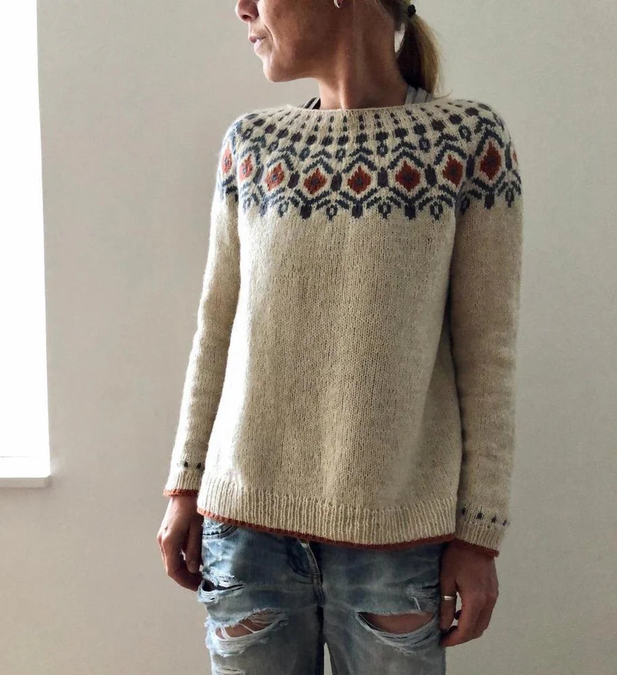 Suéter elegante con diseño único para mujer, cálido y cómodo
