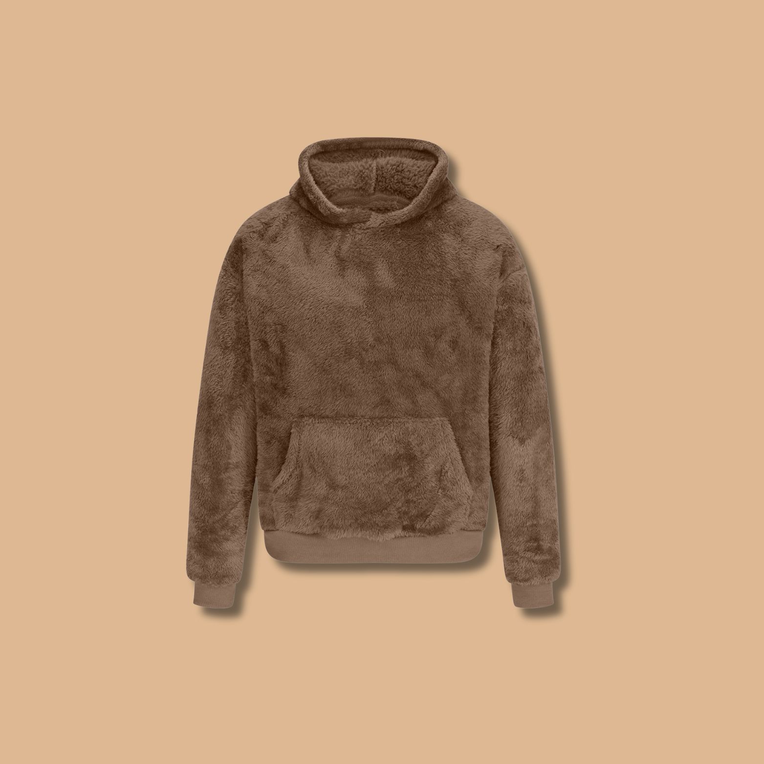 Sudadera Estilo Oso de Peluche con Bolsillo Grande y Diseño Moderno