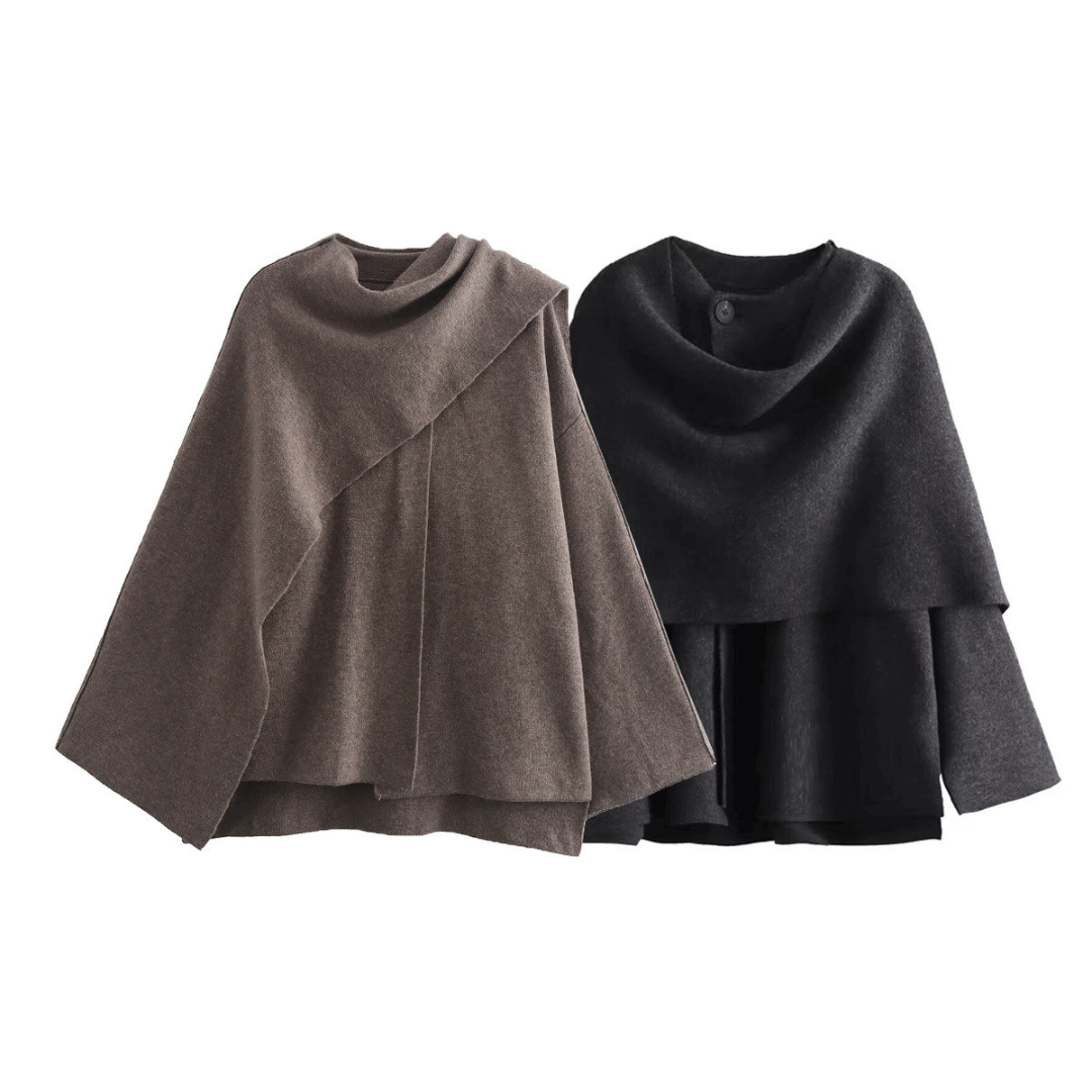 Abrigo Tipo Capa para Mujer – Moda Informal y Elegante