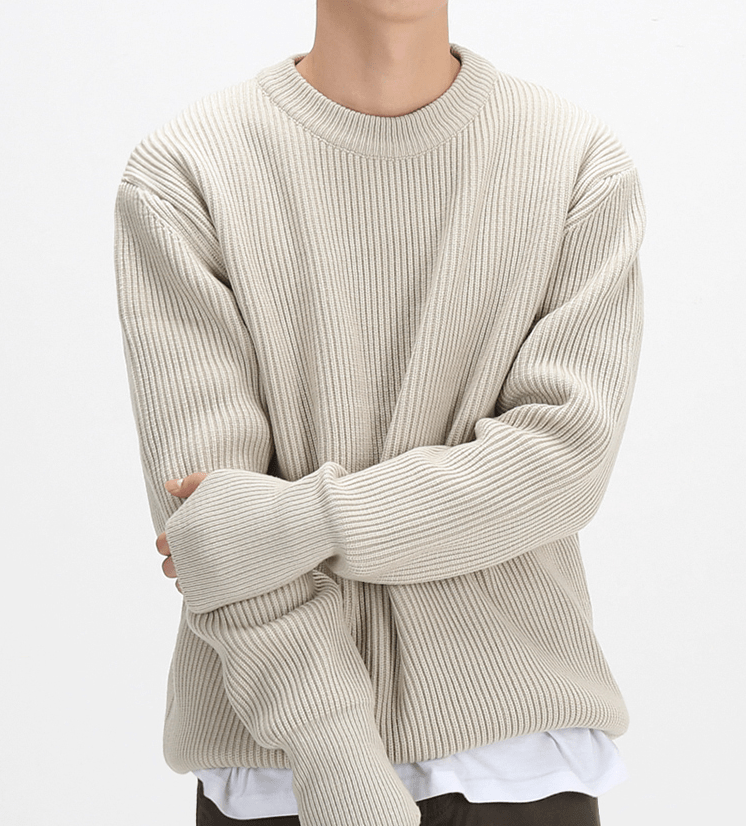 Suéter de Cuello Redondo para Hombres - Confortable y Elegante