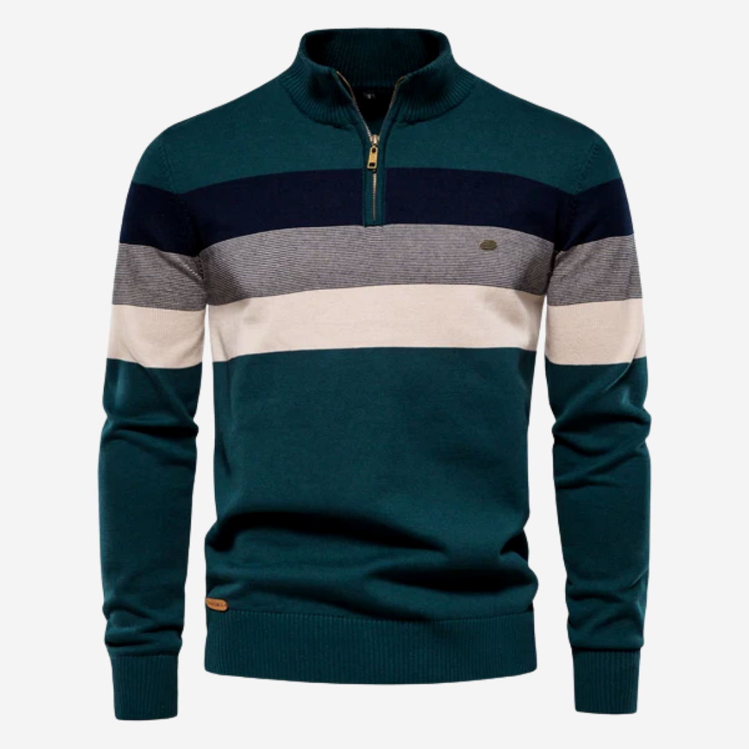 Sudadera de hombre con cremallera parcial y mangas largas ideal para uso diario