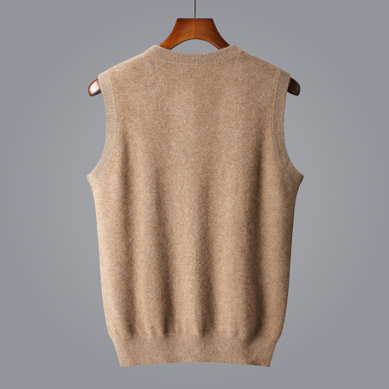 Chaleco sin mangas escote en V para mujer estilo moderno casual