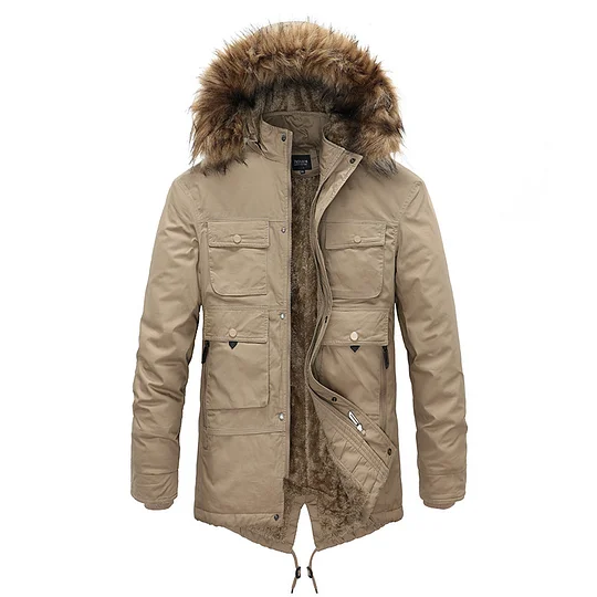 Chaqueta de Invierno para Hombre - Parka Gruesa con Capucha y Forro Desmontable | Abrigo Cálido | Chaqueta de Moda Oversize