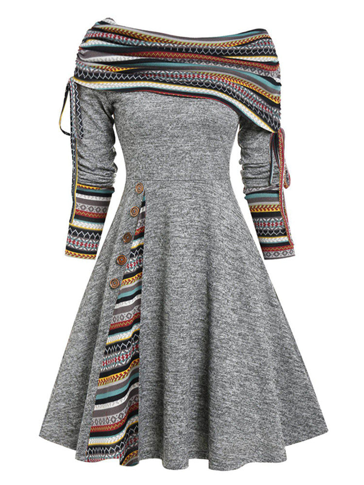 Vestido elegante con dobladillo ancho: estilo para la mujer moderna