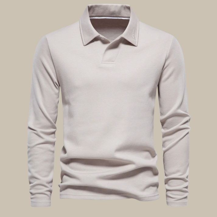 Polo de manga larga para hombre con estilo actual y versátil