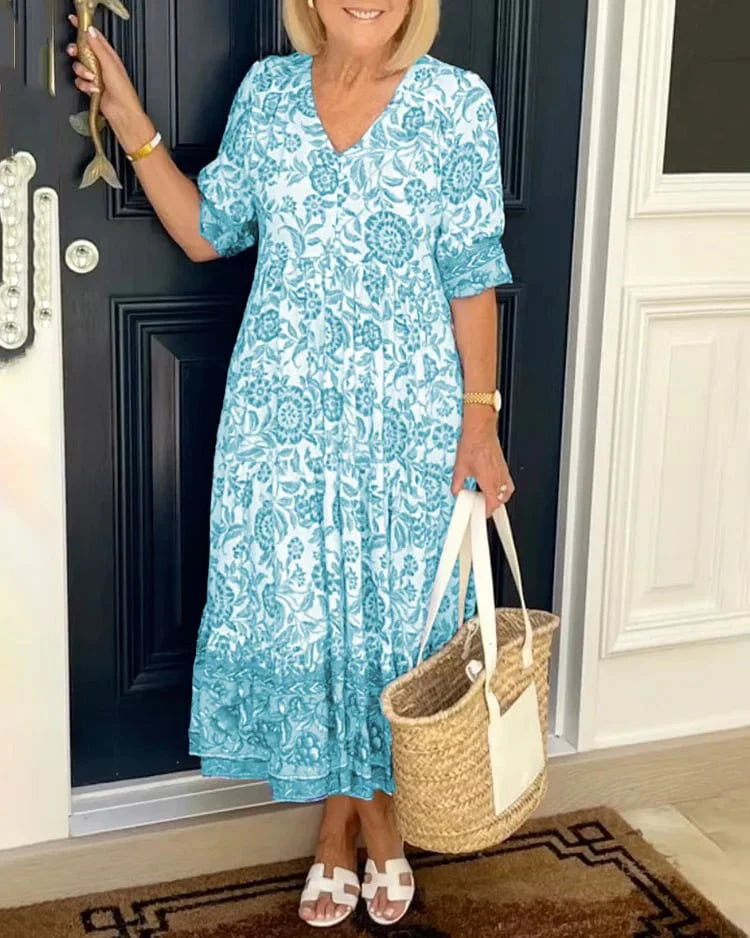 Wendy - Vestido bohemio con escote en V