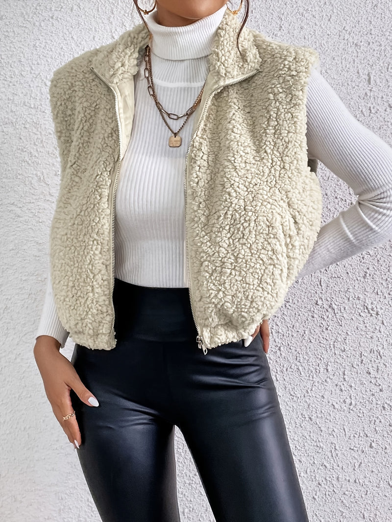 Chaleco ligero y suave para mujer con cremallera, ideal para el día a día
