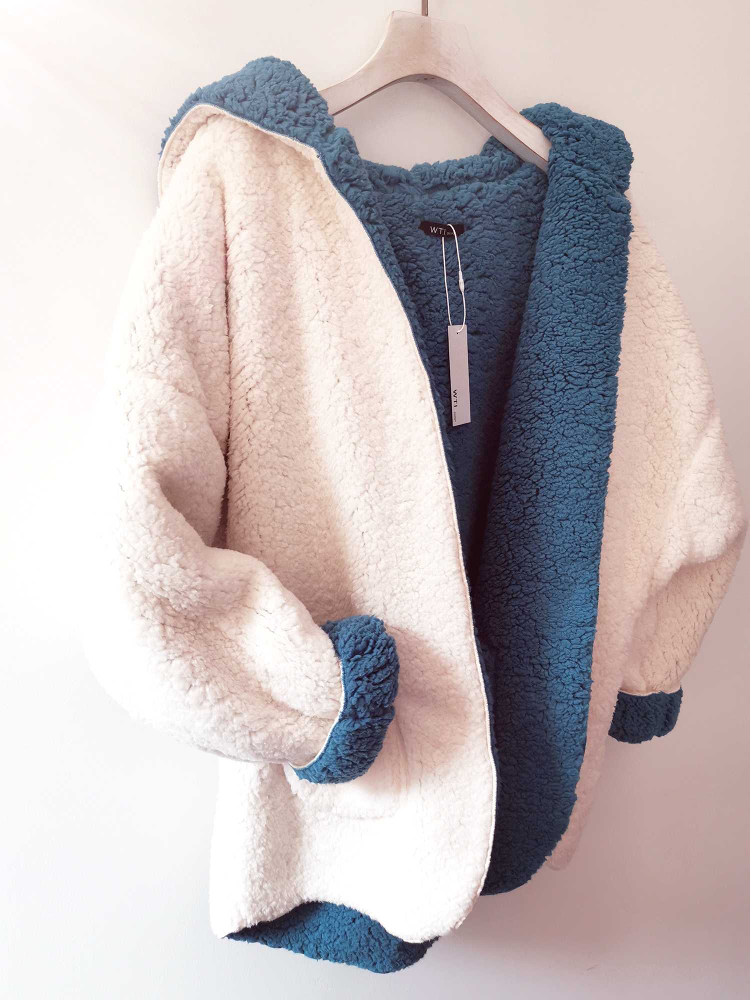 Chaqueta de Sudadera Grande y Suave Reversible