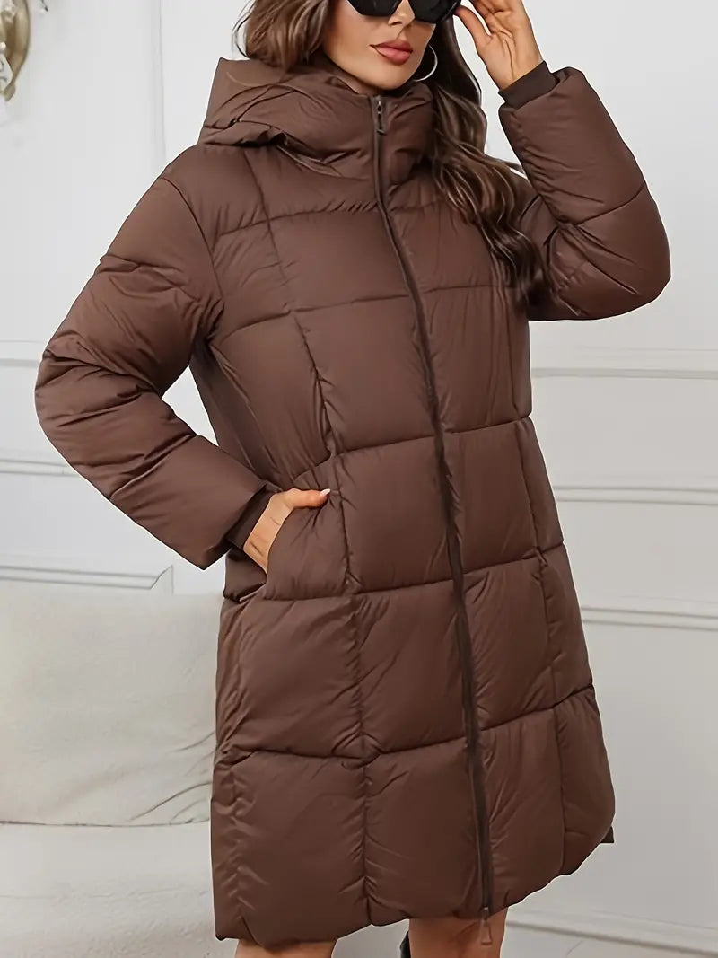 Abrigo Largo de Invierno para Mujer con Capucha - Estilo y Protección