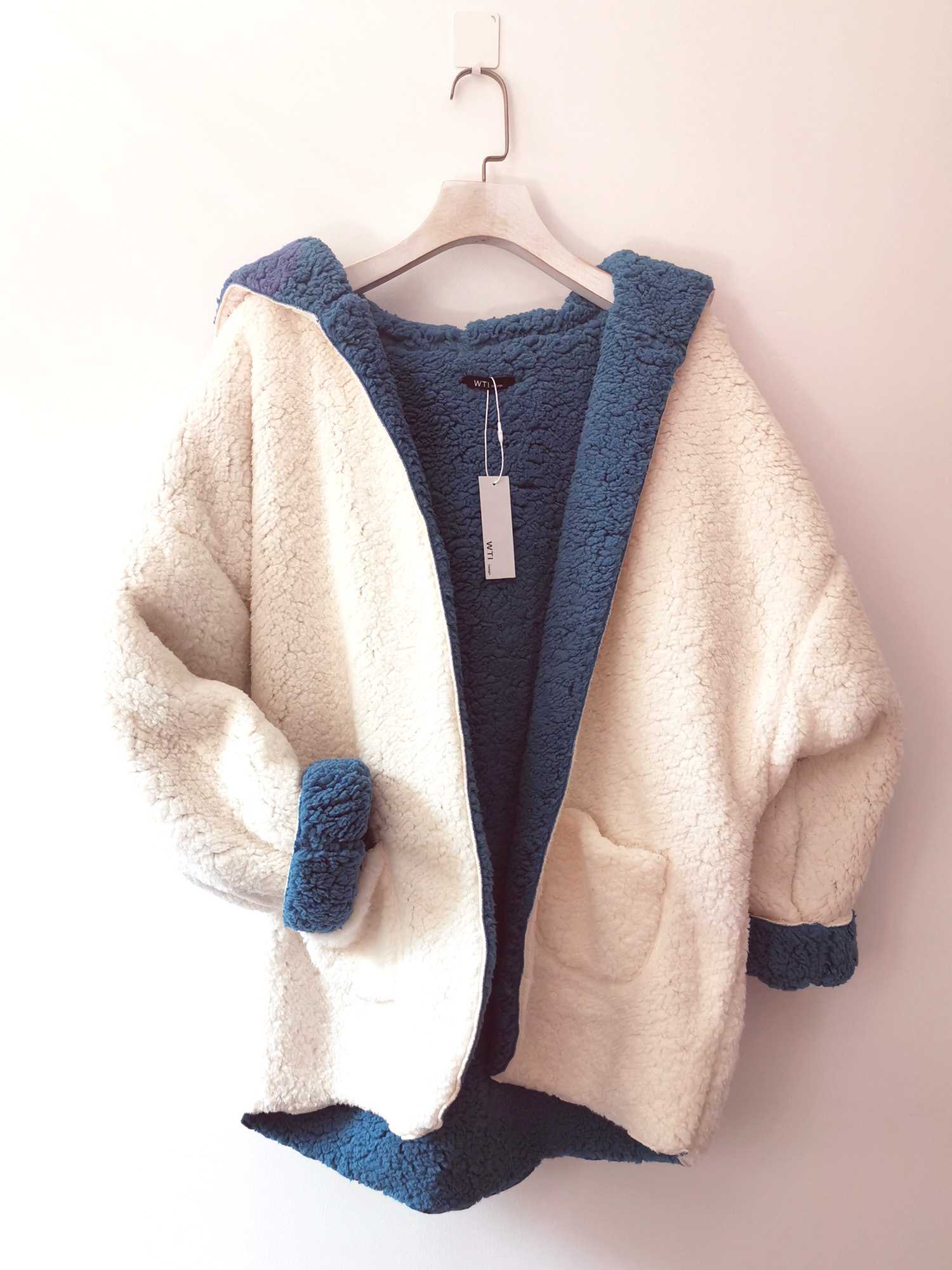 Chaqueta de Sudadera Grande y Suave Reversible