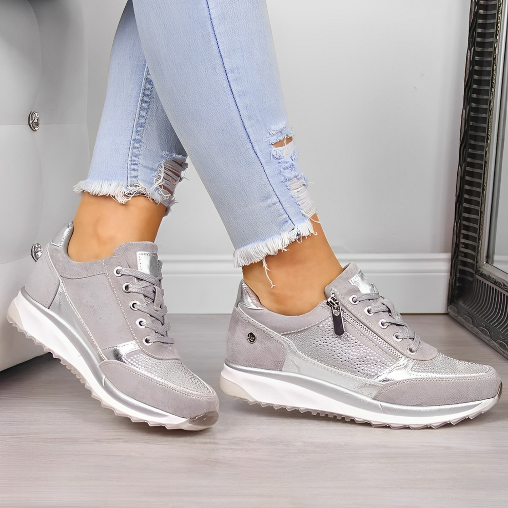 Zapatillas modernas para mujer con cierre de cremallera fáciles de usar