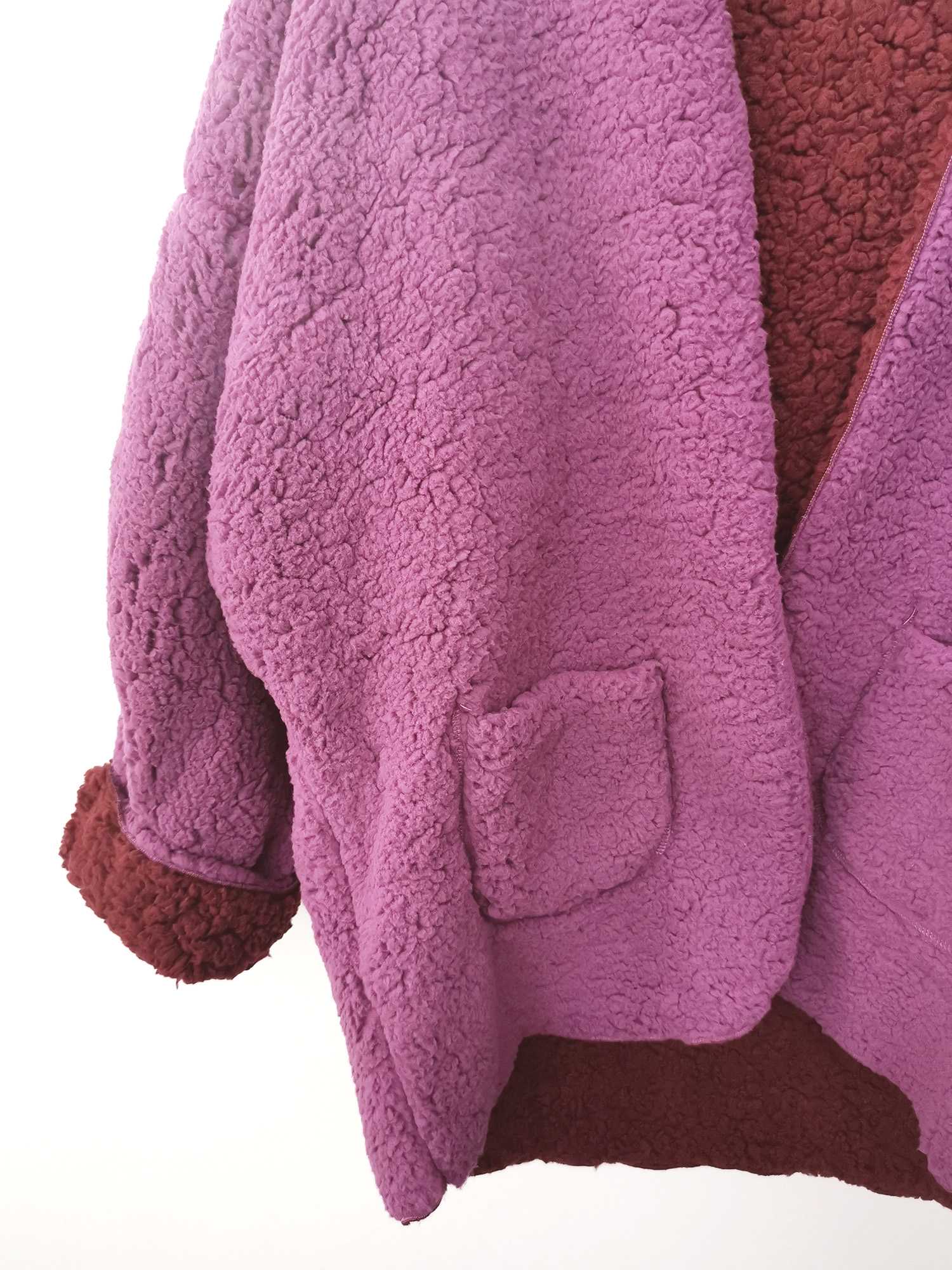 Chaqueta de Sudadera Grande y Suave Reversible