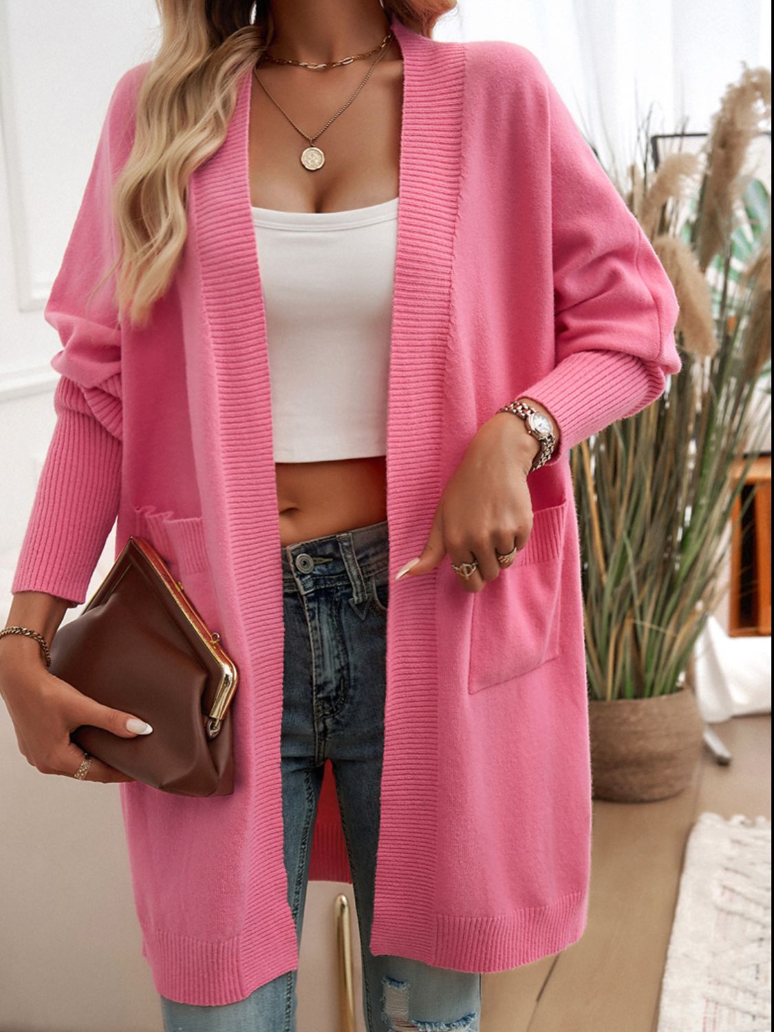 Cardigan Abierto de Manga Larga - Prenda Elegante y Cálida para Todas las Ocasiones