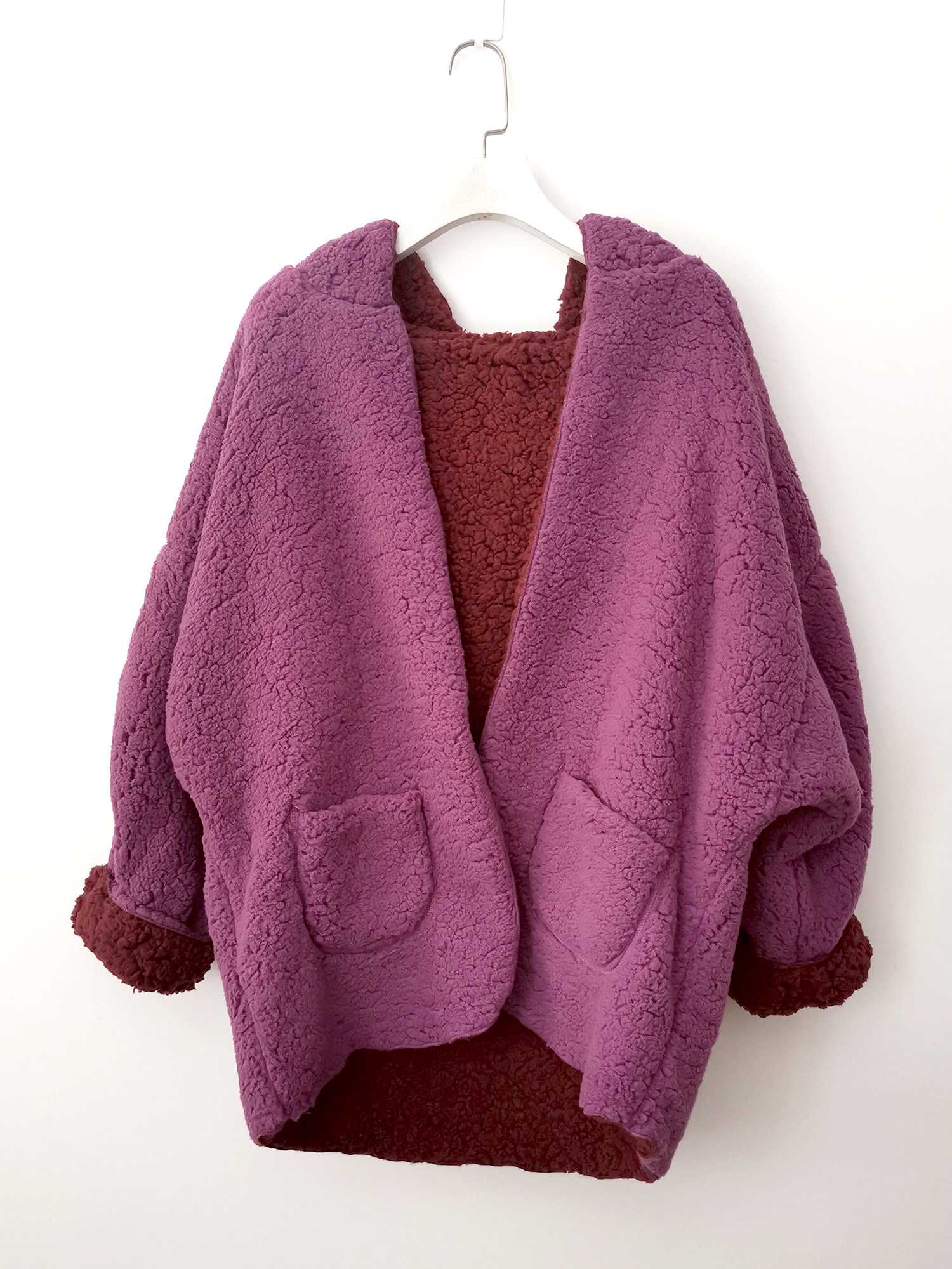 Chaqueta de Sudadera Grande y Suave Reversible