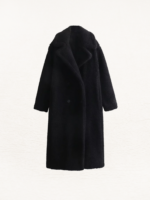 Chaqueta larga para mujer ideal para otoño con diseño acogedor