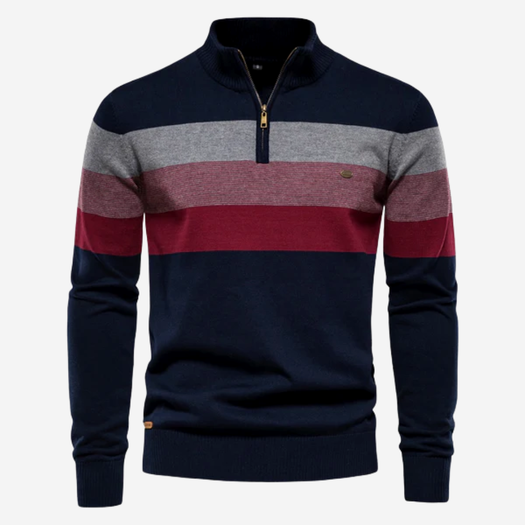 Sudadera de hombre con cremallera parcial y mangas largas ideal para uso diario