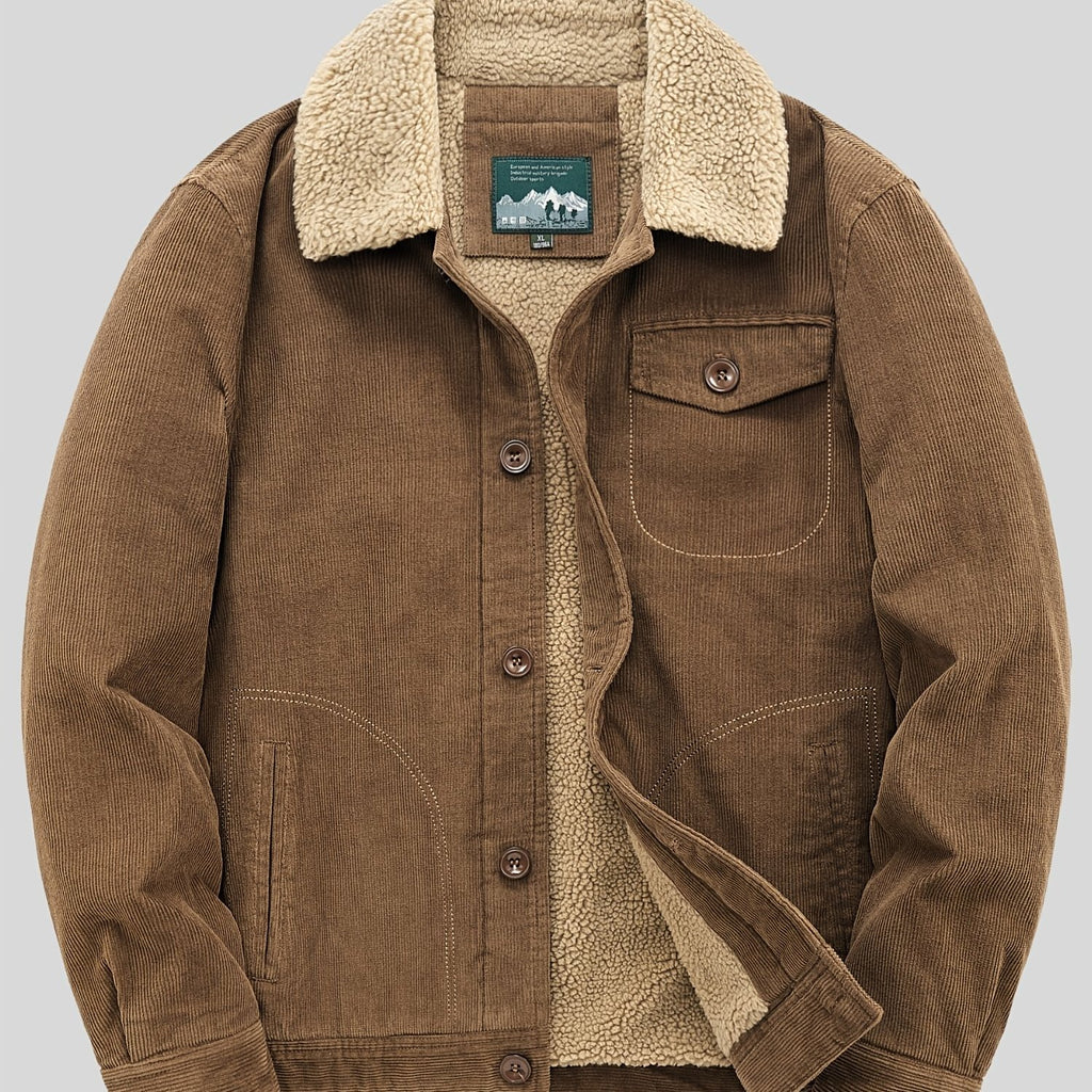 Chaqueta de Hombre con Cierre Completo, Ligera y Cálida para Actividades al Aire Libre en Invierno