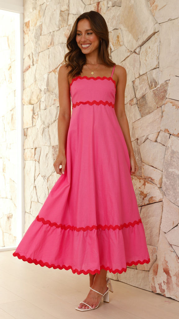 Vestido largo elegante con tirantes finos