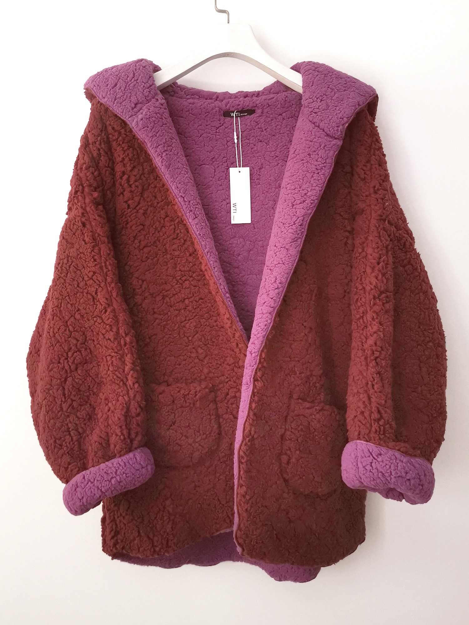 Chaqueta de Sudadera Grande y Suave Reversible