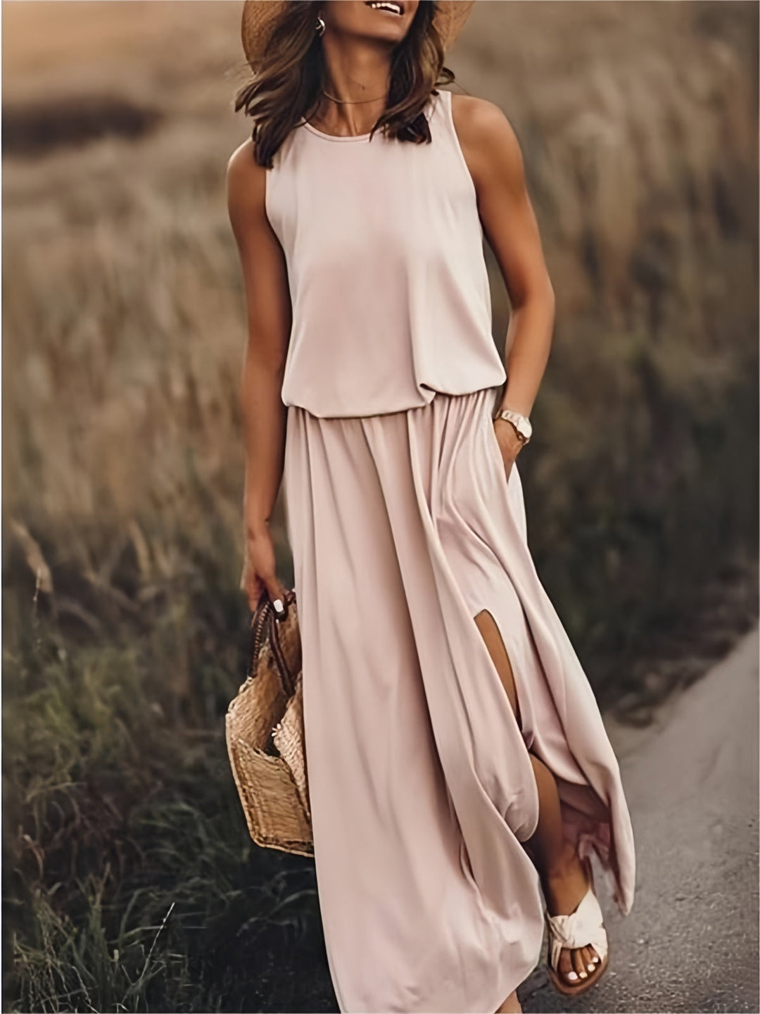 Vestido largo elegante para mujer con diseño sofisticado