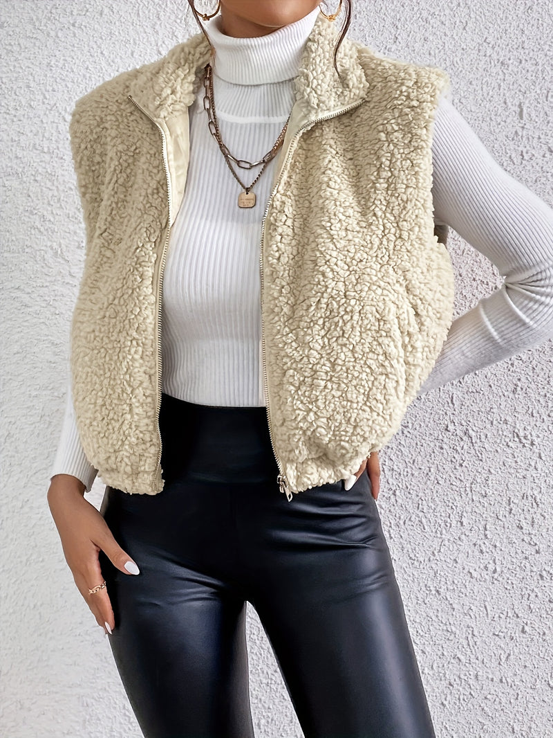 Chaleco ligero y suave para mujer con cremallera, ideal para el día a día