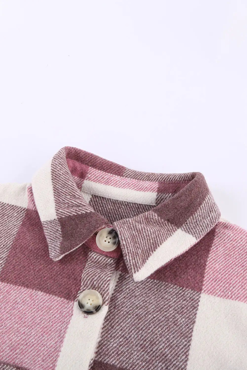 Chaqueta de Cuadros en Bloque de Color Caqui para un Estilo de Invierno Sin Esfuerzo