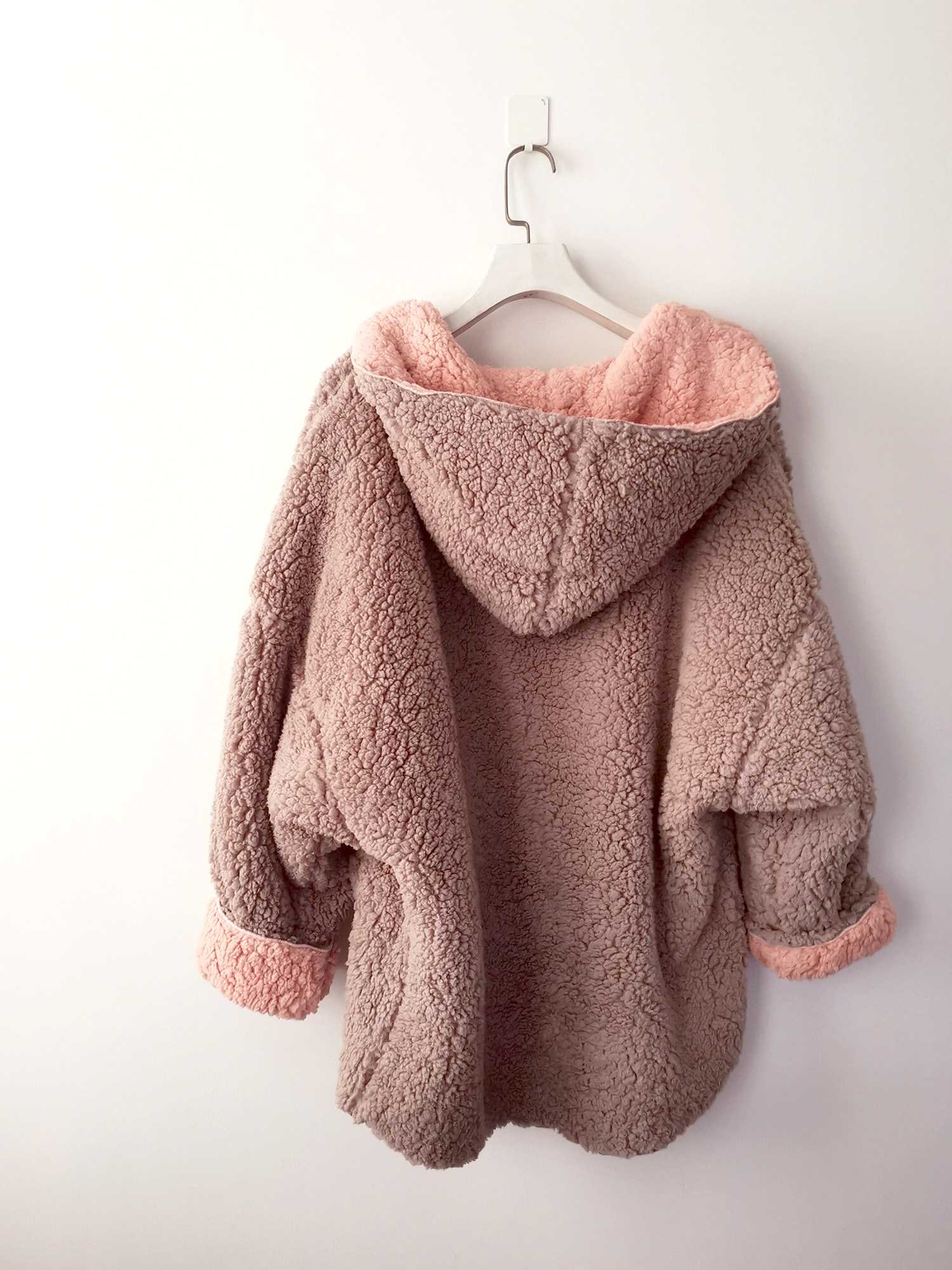 Chaqueta de Sudadera Grande y Suave Reversible