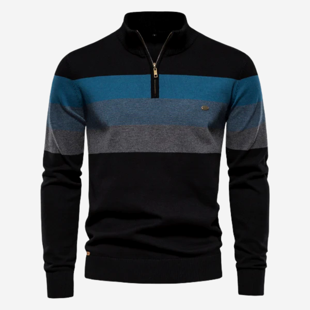 Sudadera de hombre con cremallera parcial y mangas largas ideal para uso diario